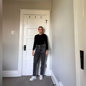 Pac Sun Mom Jeans Black Sz 25